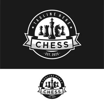 Chess logo vector illustration Illustrazione stock