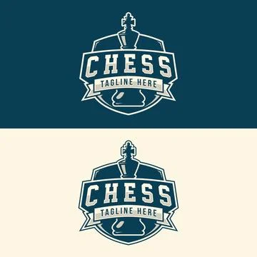 Chess logo vector illustration Stock Illustration
