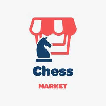 Chess Market Logo Stock Illustration