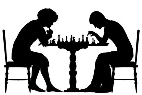 Chess match Stock Illustration