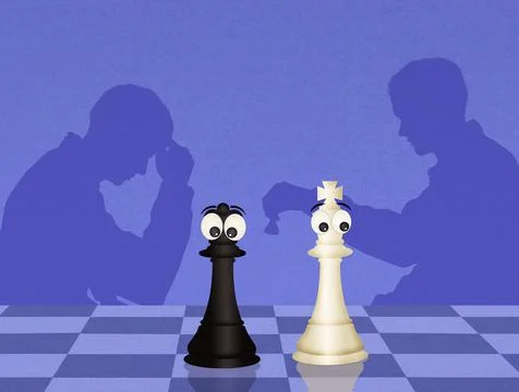 Chess match Stock Illustration