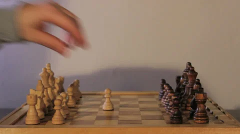 Chess match - timelapse, medium close Video stock 32301190