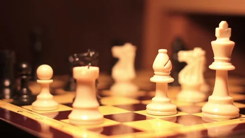Chess Moves in a close up shot Stock Footage 234810994