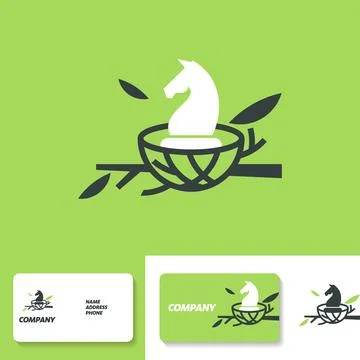 Chess Nest Logo Stock Illustration