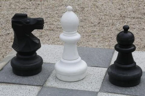Chess in open air Stock Photos