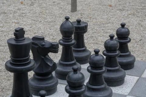 Chess in open air Stock Photos