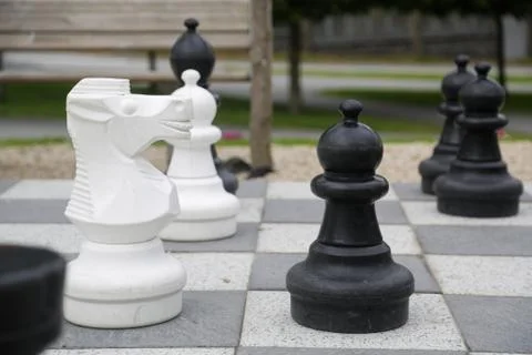 Chess in open air Stock Photos