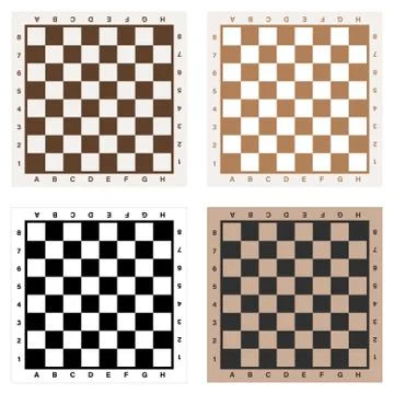 Chess or checkmate board for print. Vector illustration. Stock Illustration