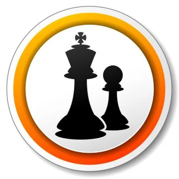Chess orange icon Stock Illustration