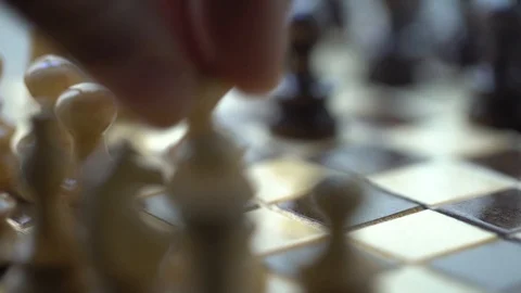 Chess. pawn advances two squares Stock Footage 127051825