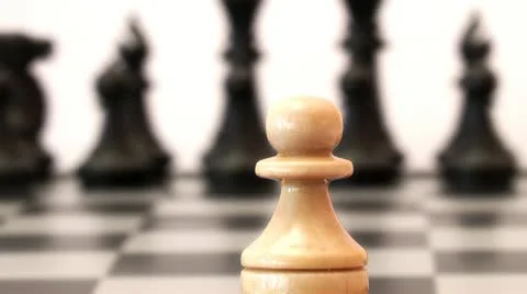 Chess pawn against all Stock Footage 17543729