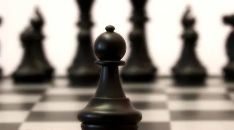 Chess pawn against all Stock Footage 17544225
