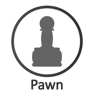 Chess pawn icon. Illustrazione stock