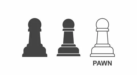 Chess PAWN icon Stock Illustration
