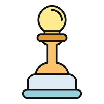 Chess pawn icon representing strategy and game moves Ilustração Stock
