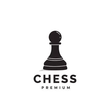 Chess pawn logo vector icon minimalist suitable for match or community Stock Illustration