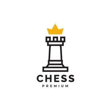 Chess pawn logo vector icon with crown suitable for match or community Stock Illustration