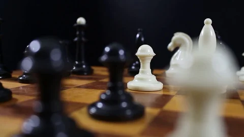 Chess pawn move Stock Footage 77279314