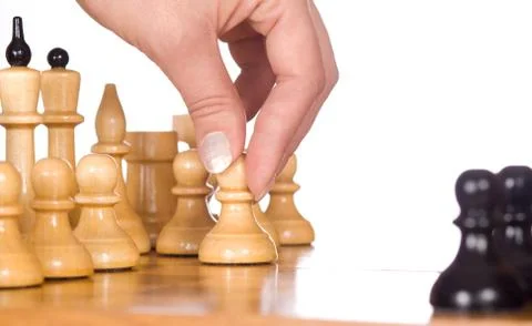Chess pawn move 스톡 사진