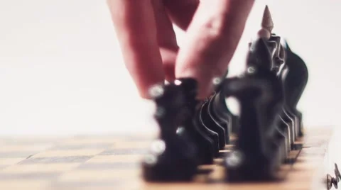 Chess Pawn Move Radial Dolly Stock Footage 61006455