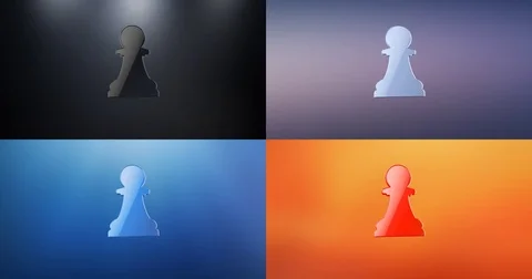 Chess Pawn S 3d Icon Stock Footage 74313044
