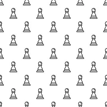 Chess pawn seamless pattern background for strategy game design イラスト素材