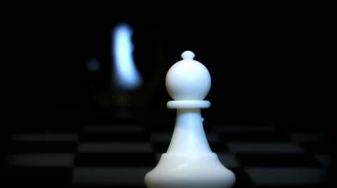 Chess pawn sees himself in the mirror queen Stock Footage 16315510