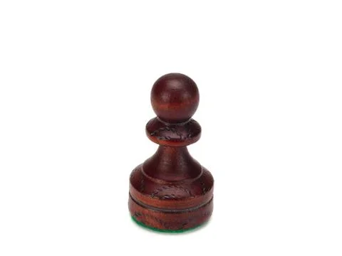 A chess pawn on a white background Stock Photos