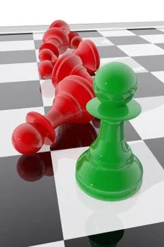 Chess pawn winner Illustrazione stock