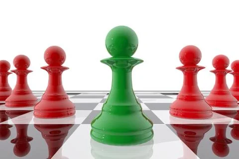 Chess pawn winner Stock Illustration
