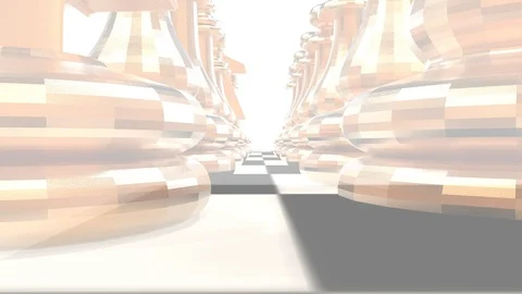 Chess pawns on the chessboard. Closeup Stock Footage 91108942