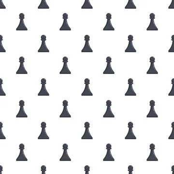 Chess pawns creating a seamless pattern background 스톡 일러스트