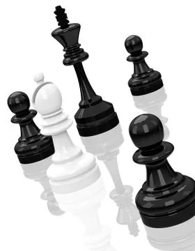 Chess pawns Stock Illustration