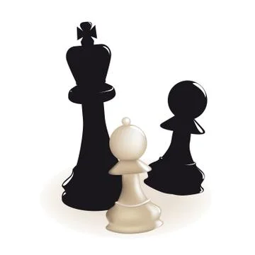Chess pawns Stock Illustration
