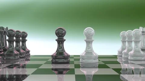 Chess pawns, illustration Illustrazione stock