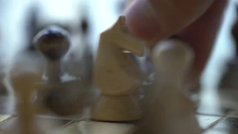 Chess. pedon eats horse Stock Footage 127051822