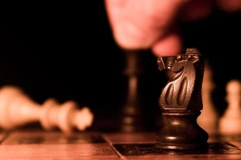 Chess photographed on a chessboard 写真素材