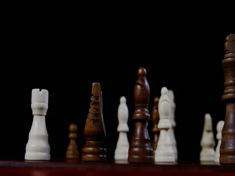 Chess piece on a chessboard 22 Stock Footage 84003485