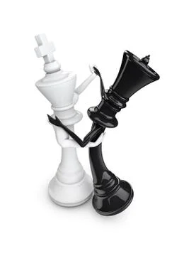 Chess piece dancers Illustrazione stock