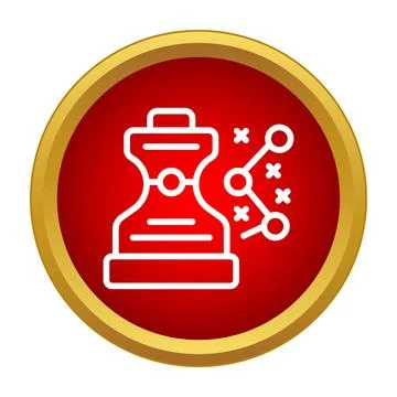 Chess piece icon representing strategy and planning Stock Illustration