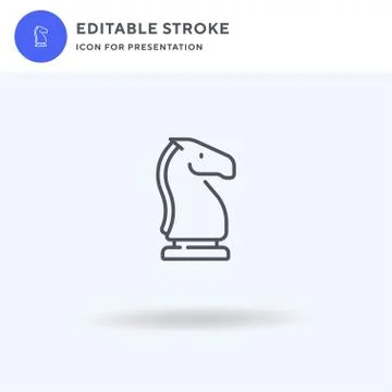 Chess Piece icon vector, filled flat sign, solid pictogram isolated on white, 스톡 일러스트