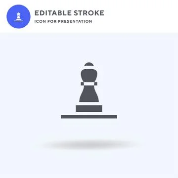 Chess Piece icon vector, filled flat sign, solid pictogram isolated on white イラスト素材