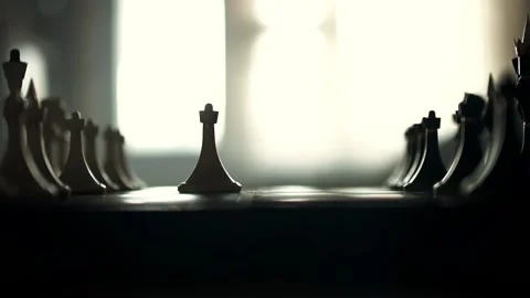 A chess piece makes a return move Stock Footage 143188426