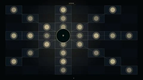Chess Piece Mobility Network Graph Coverage Animation 4K 動画素材 335348036