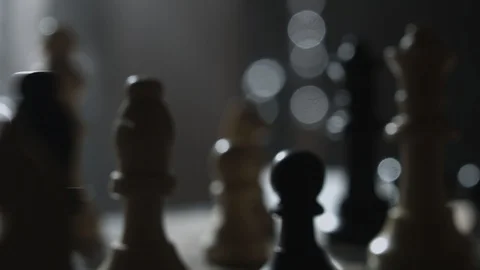 Chess Piece Moving Before Camera Stock Footage 127036519
