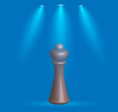 Chess piece Queen. 3D design Stock Illustration