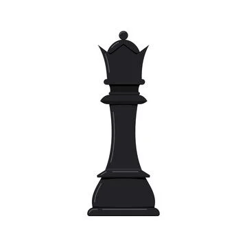 Chess piece queen vector icon isolated on white background. Stock Illustration