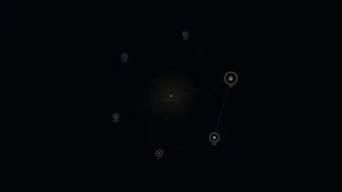 Chess Piece Value Constellation Network Galaxy Loop 4K 動画素材 335348038