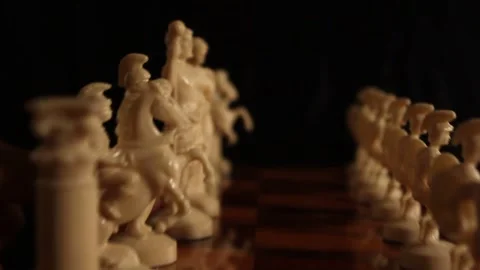 Chess pieces on the board 18 Video stock 318303329