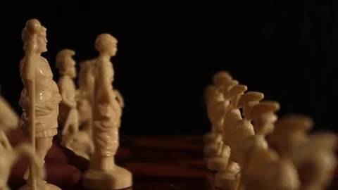 Chess pieces on the board 5 Stock Footage 318303016